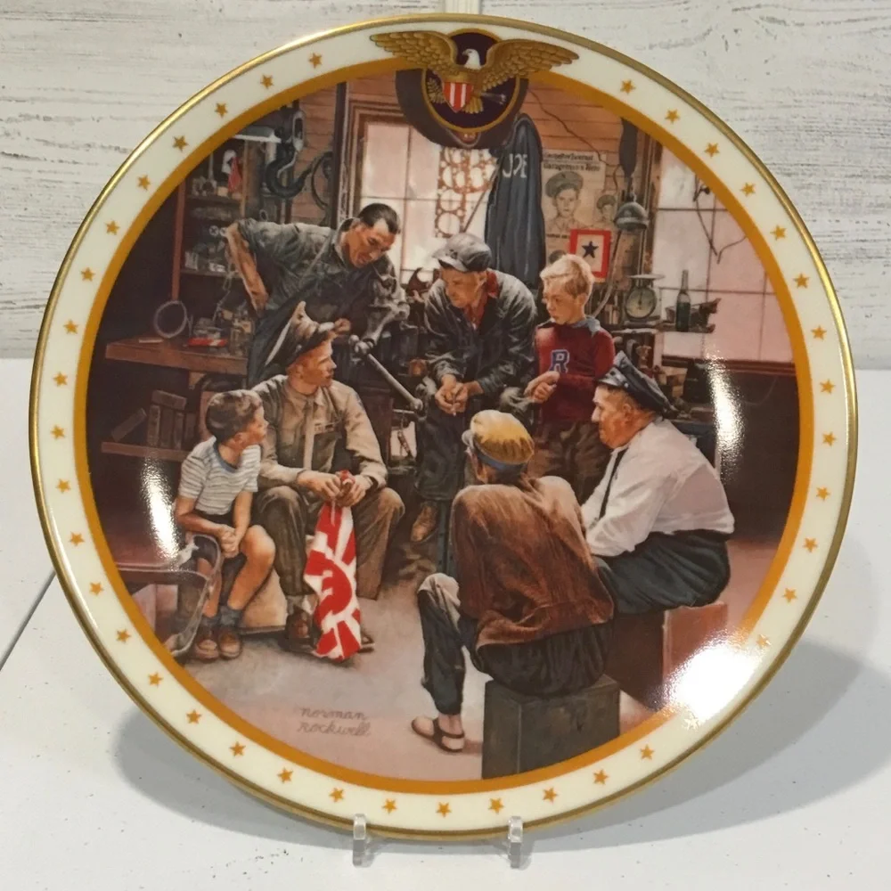 Norman Rockwell Heritage Collector Plate The War Hero Limited Edition